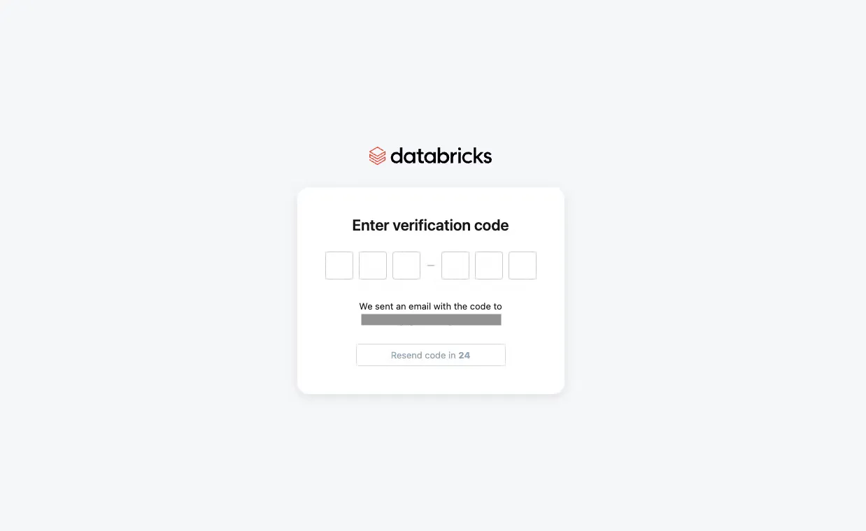 Try Databricks Express Setup Email Verification