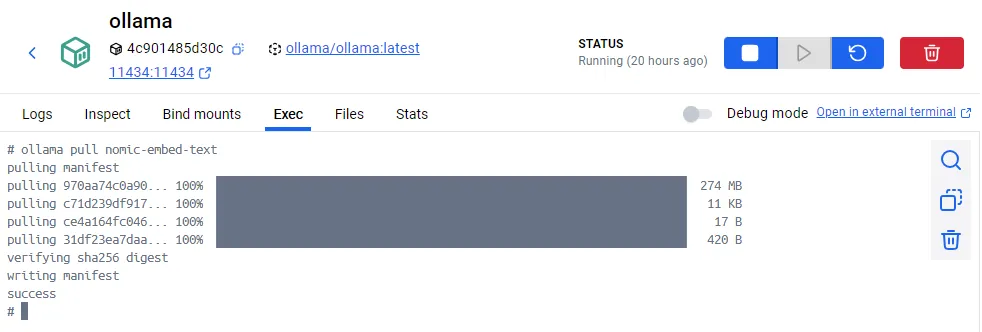 Ollama Embedding Installation